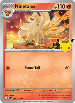 Ninetales, 30th Celebration 010/128