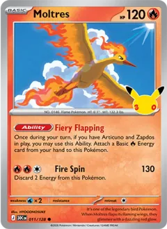 Moltres, 30th Celebration 011/128