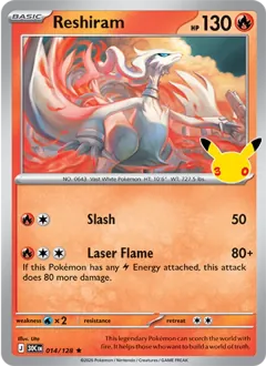 Reshiram, 30th Celebration 014/128