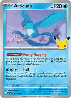 Articuno, 30th Celebration 018/128