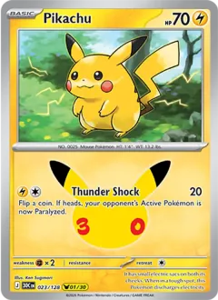 Pikachu, 30th Celebration 023/128