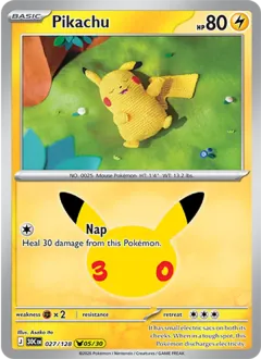 Pikachu, 30th Celebration 027/128