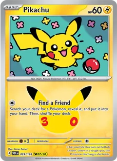 Pikachu, 30th Celebration 029/128
