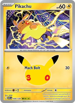 Pikachu, 30th Celebration 030/128