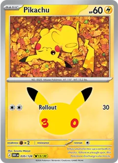 Pikachu, 30th Celebration 035/128