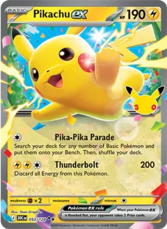 Pikachu ex, 30th Celebration 053/128