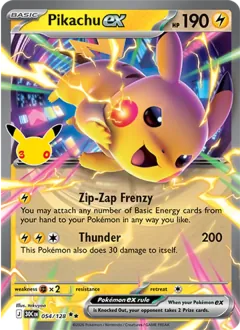 Pikachu ex, 30th Celebration 054/128
