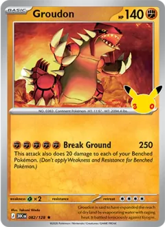 Groudon, 30th Celebration 082/128