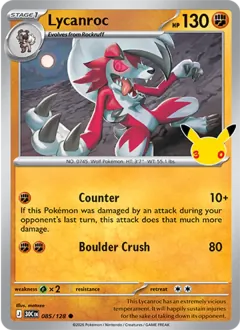 Lycanroc, 30th Celebration 085/128