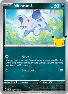 Nidoran♀, 30th Celebration 087/128
