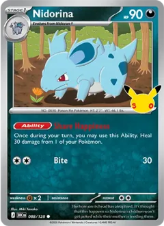 Nidorina, 30th Celebration 088/128