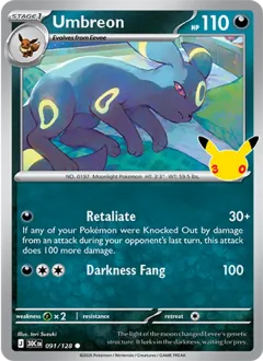 Umbreon, 30th Celebration 091/128