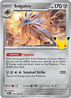 Solgaleo, 30th Celebration 105/128