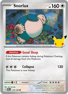 Snorlax, 30th Celebration 119/128