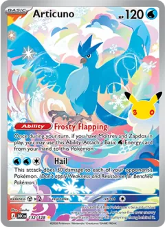 Articuno, 30th Celebration 132/128