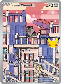 Galarian Meowth, 30th Celebration 141/128