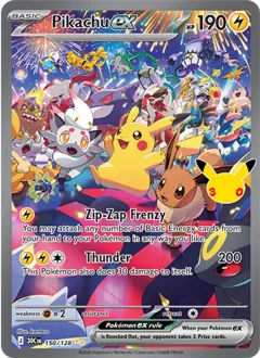 Pikachu ex, 30th Celebration 150/128