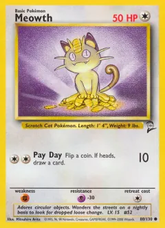 Meowth, Base Set 2 80/130