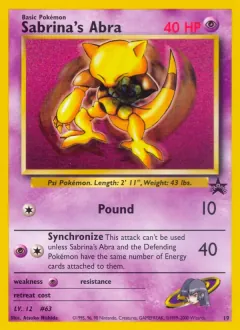 Sabrina's Abra, Wizards Black Star Promos 19/53