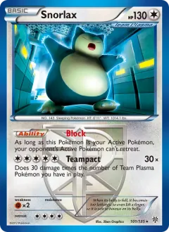 Snorlax, Plasma Storm 101/135