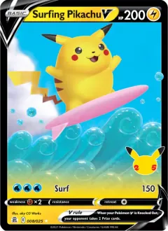Surfing Pikachu V, Celebrations 8/25