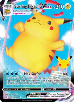 Surfing Pikachu VMAX, Celebrations 9/25