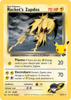 Rocket's Zapdos, Celebrations Classic Collection CC007/25
