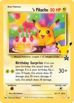 _____'s Pikachu, Celebrations Classic Collection CC008/25