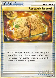 Research Record, Call of Legends 84/95