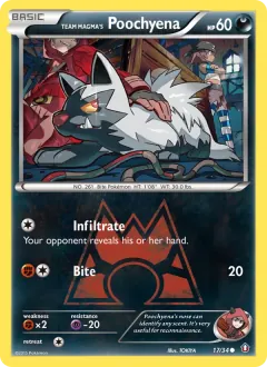 Team Magma's Poochyena, Double Crisis 17/34