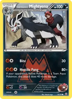 Team Magma's Mightyena, Double Crisis 19/34