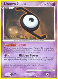 Unown Z, Secret Wonders 72/132