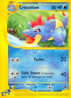 Croconaw, Expedition Base Set 74/165