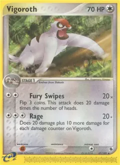 Vigoroth, Ruby & Sapphire 47/109