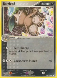 Nuzleaf, Crystal Guardians 39/100