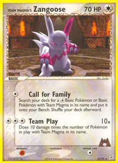 Team Magma's Zangoose, Team Magma vs Team Aqua 23/95