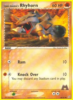 Team Magma's Rhyhorn, Team Magma vs Team Aqua 68/95