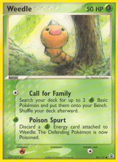 Weedle, FireRed & LeafGreen 86/112