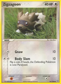 Zigzagoon, Emerald 74/106