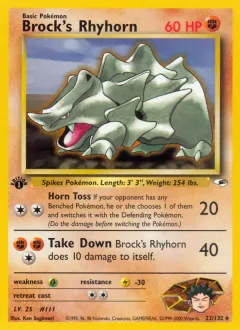 Brock's Rhyhorn, Gym Heroes 22/132