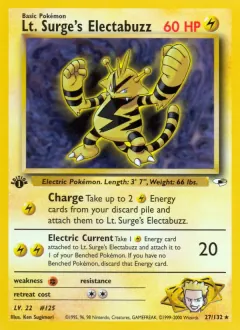 Lt. Surge's Electabuzz, Gym Heroes 27/132