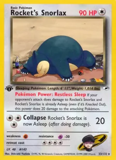 Rocket's Snorlax, Gym Heroes 33/132