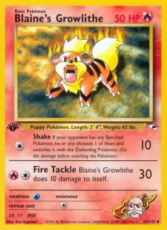 Blaine's Growlithe, Gym Heroes 35/132