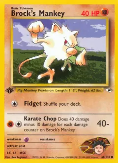 Brock's Mankey, Gym Heroes 68/132