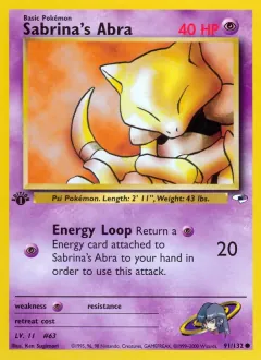 Sabrina's Abra, Gym Heroes 91/132