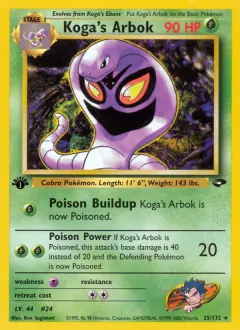 Koga's Arbok, Gym Challenge 25/132