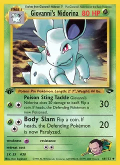 Giovanni's Nidorina, Gym Challenge 44/132
