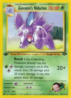 Giovanni's Nidorino, Gym Challenge 45/132