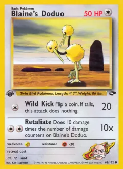 Blaine's Doduo, Gym Challenge 61/132