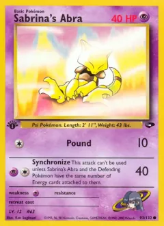 Sabrina's Abra, Gym Challenge 93/132